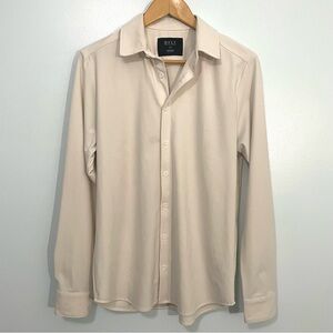 BYLT Premium Basics Cream Dress Shirt Size S